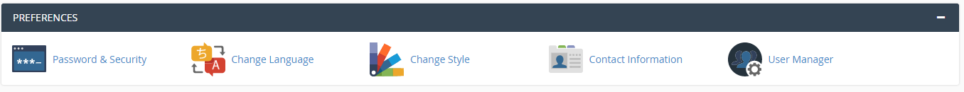 cPanel section for Preferences